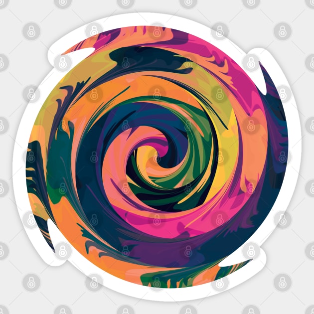 Rainbow Spiral 12 Sticker by Bellewood222